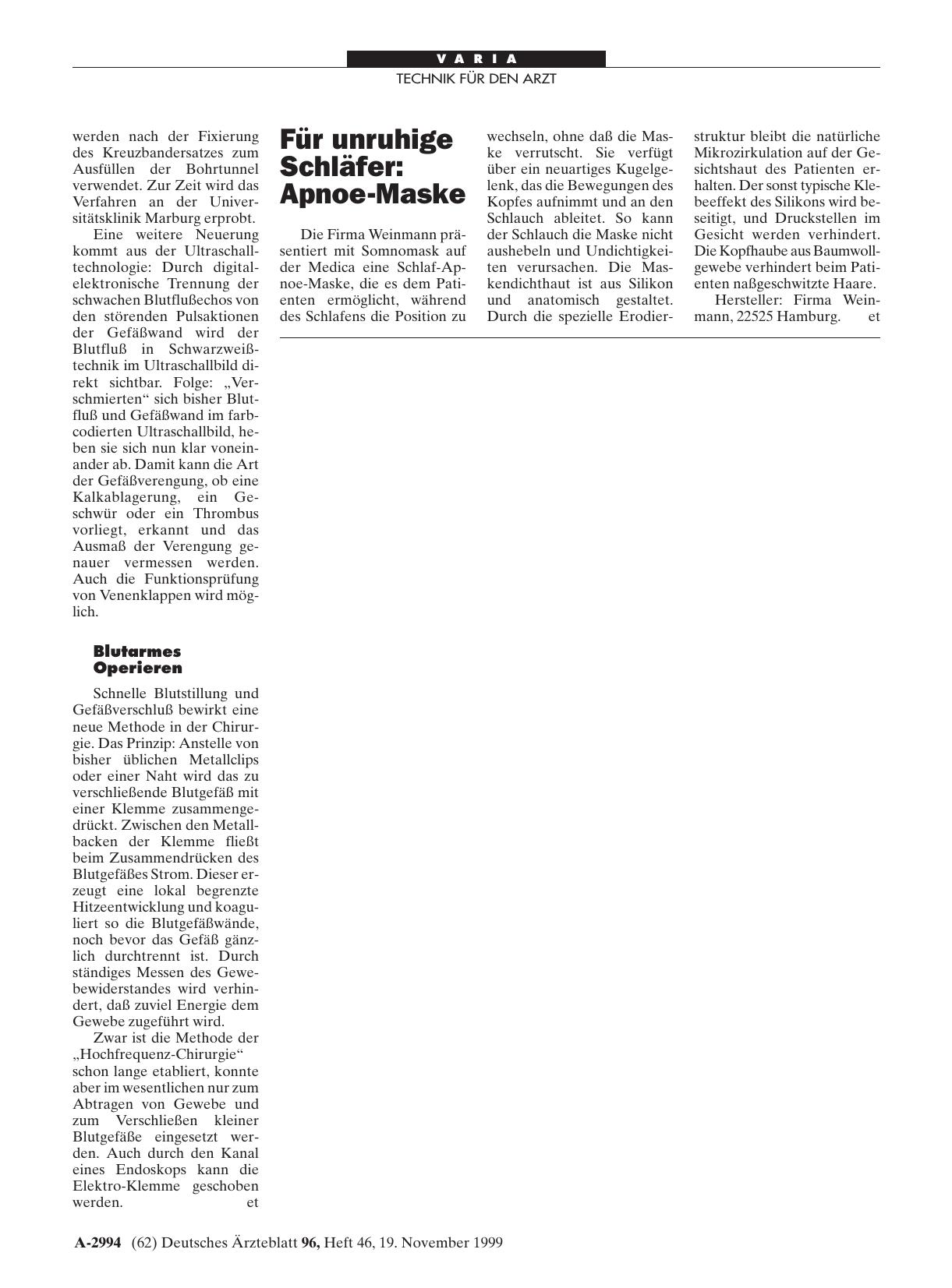 Vorschauseite 1: Für unruhige Schläfer: Apnoe-Maske