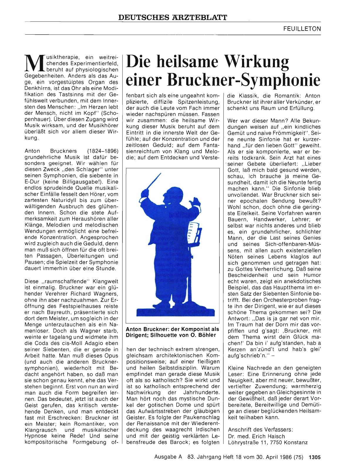 Vorschauseite 1: Die heilsame Wirkung einer Bruckner-Symphonie