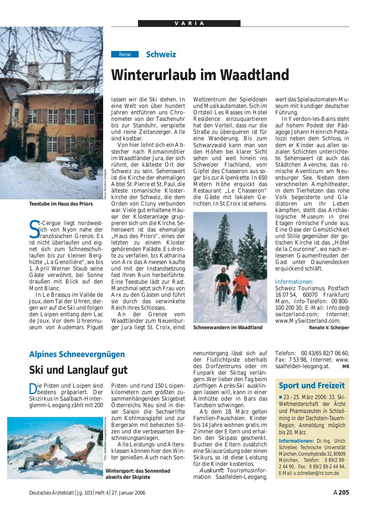 Vorschauseite 1: Alpines Schneevergnügen: Ski und Langlauf gut