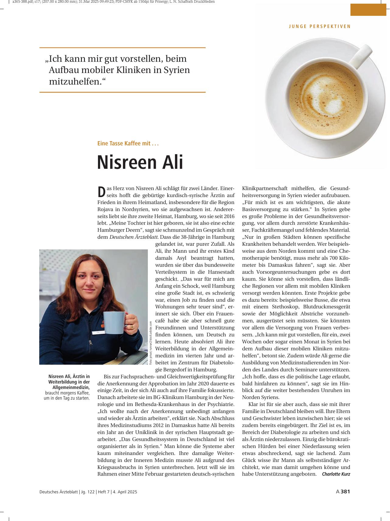 Vorschauseite 1: Eine Tasse Kaffee mit. .. Nisreen Ali