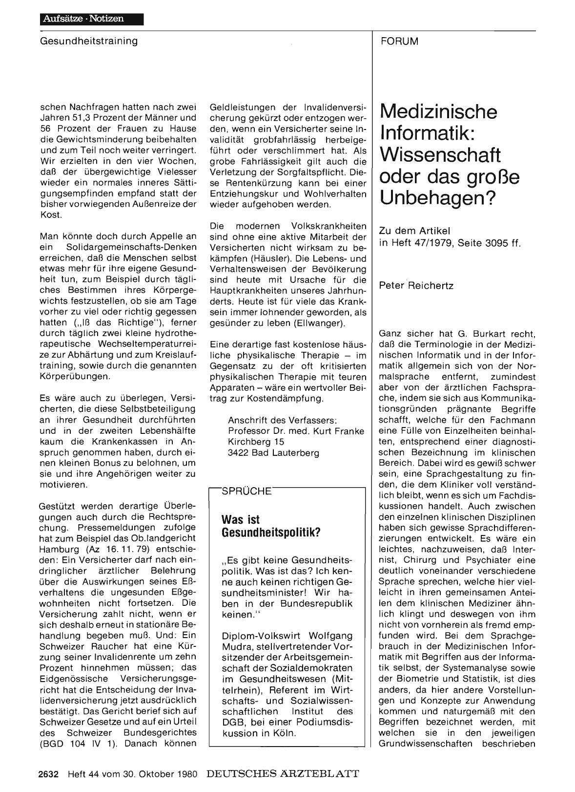 Vorschauseite 1: SPRÜCHE: Was ist Gesundheitspolitik?