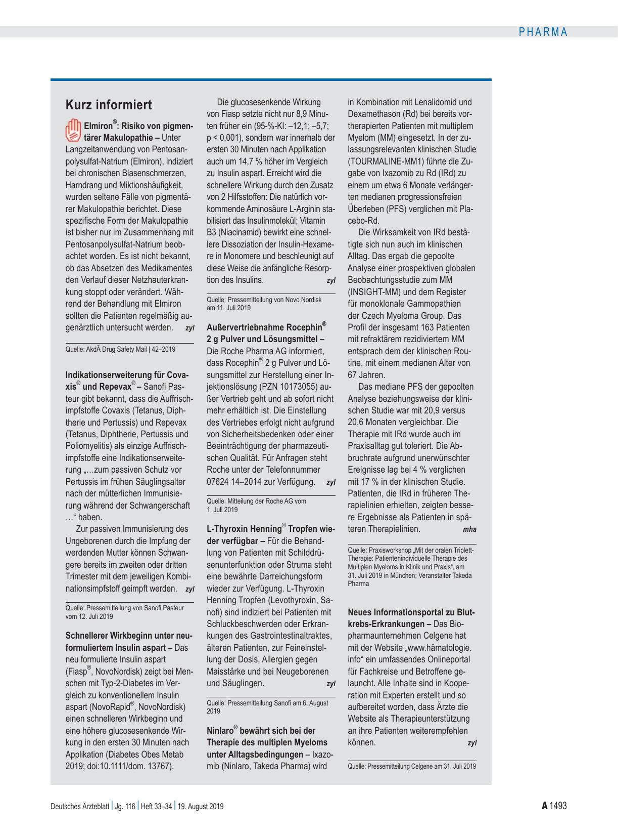 Vorschauseite 1: Kurz informiert