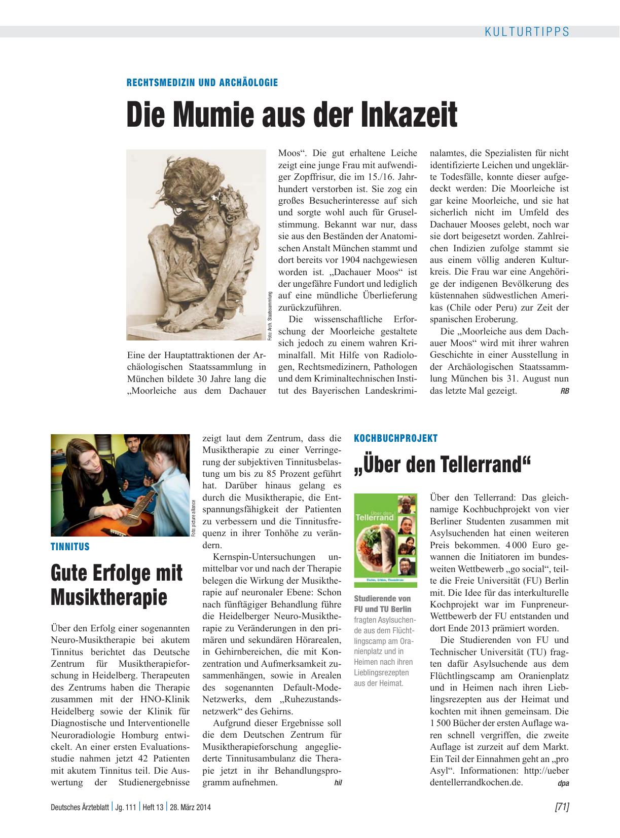 Vorschauseite 1: Tinnitus: Gute Erfolge mit Musiktherapie