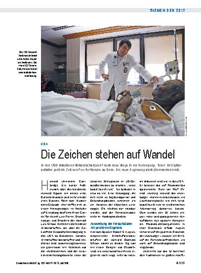 Vorschauseite 1: USA: Die Zeichen stehen auf Wandel