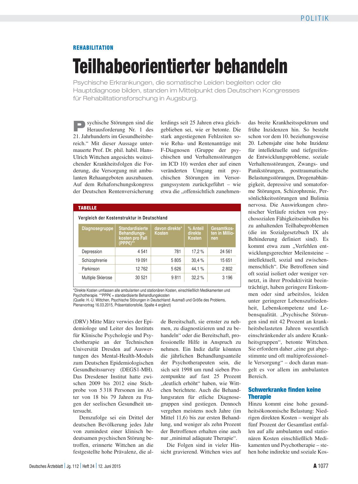 Vorschauseite 1: Rehabilitation: Teilhabeorientierter behandeln