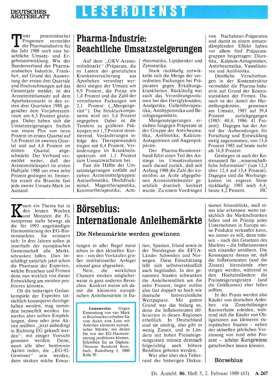 Vorschauseite 1: Börsebius: Internationale Anleihemärkte