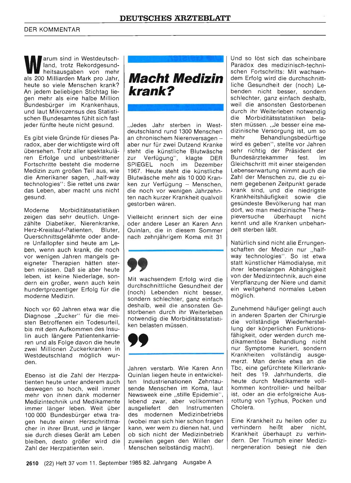 Vorschauseite 1: Macht Medizin krank?