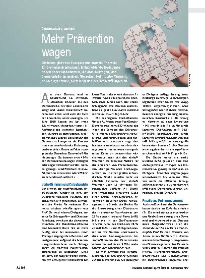 Vorschauseite 1: Demenzrisiko senken: Mehr Prävention wagen