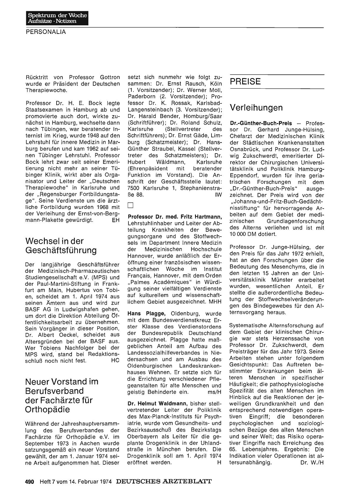 Vorschauseite 1: Dr. Helmut Waldmann