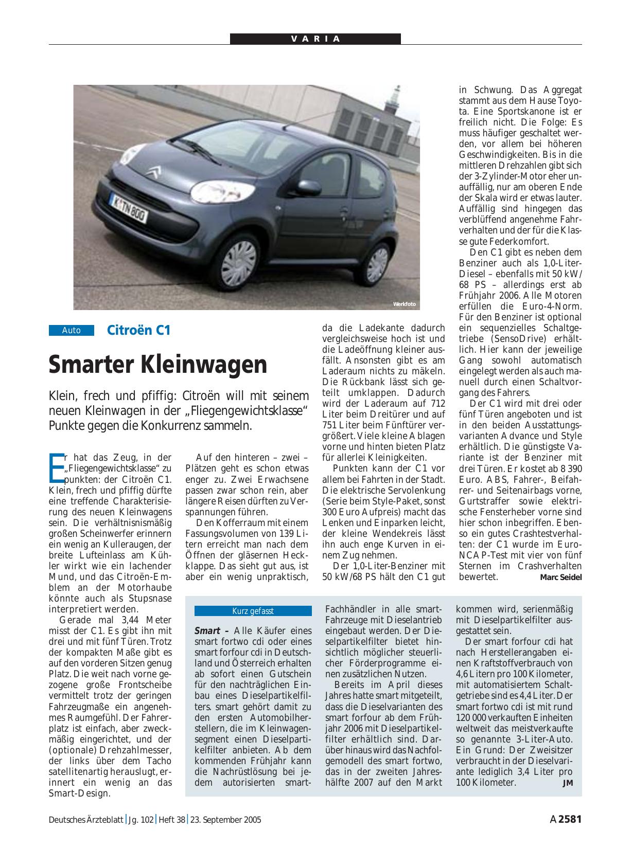 Vorschauseite 1: Kurz gefasst