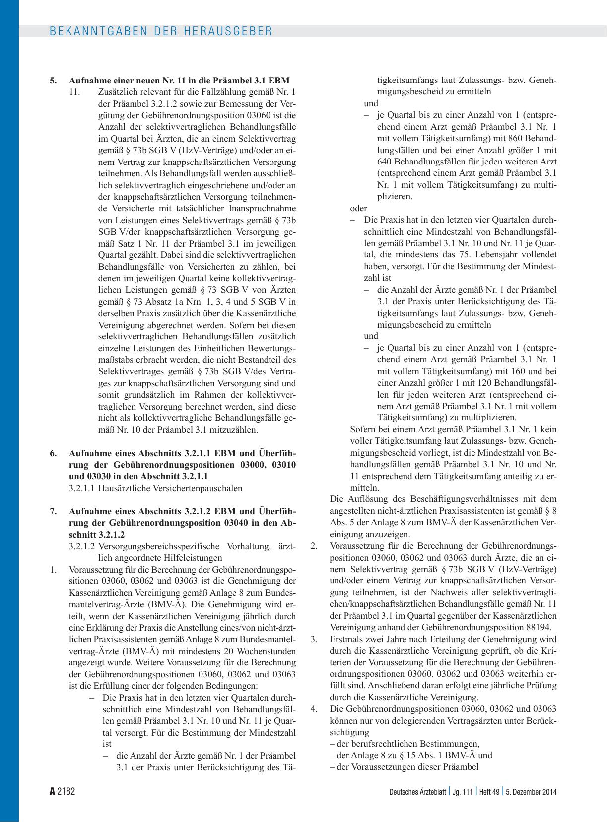 Vorschauseite 2: Beschluss des Bewertungsausschusses nach § 87 Abs. 1 Satz 1 SGB V in seiner 339. Sitzung (schriftliche Beschlussfassung) Teil A zur Änderung des Einheitlichen Bewertungsmaßstabes…
