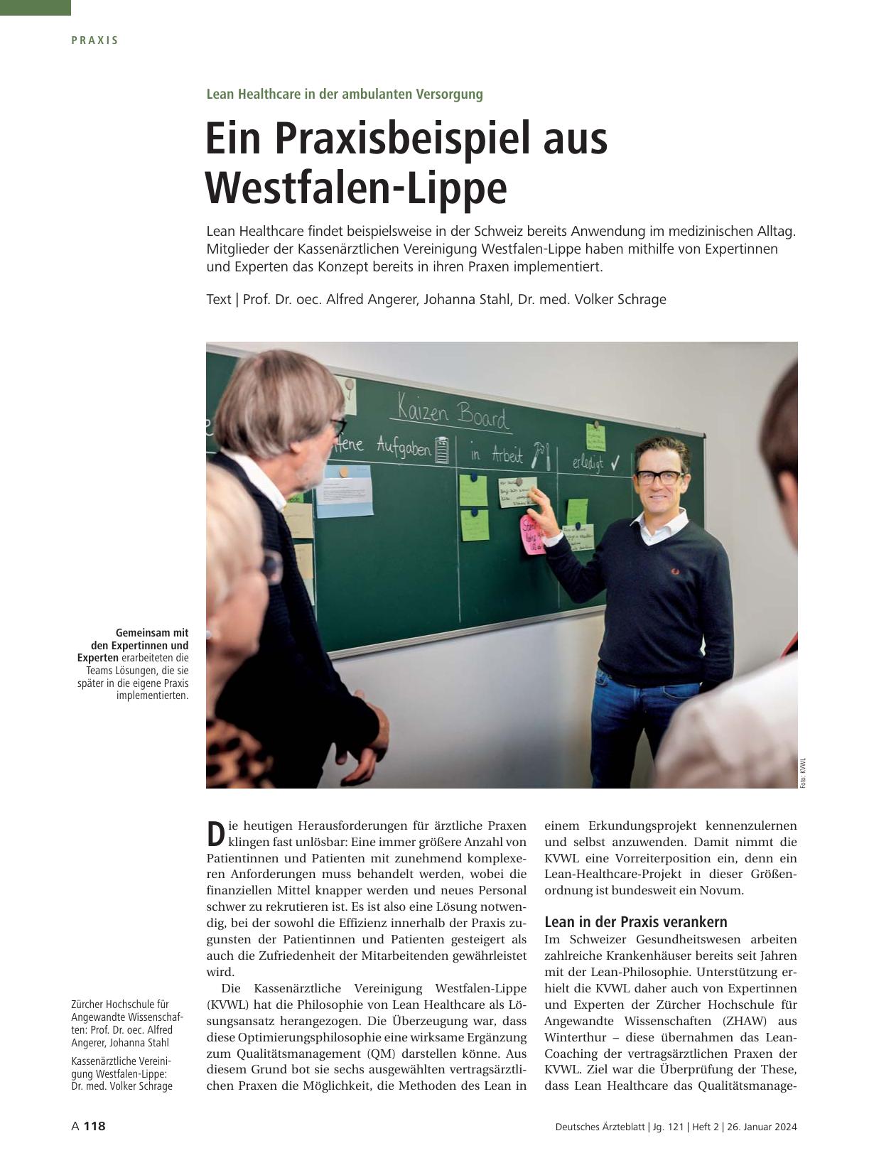 Vorschauseite 1: Lean Healthcare in der ambulanten Versorgung: Ein Praxisbeispiel aus Westfalen-Lippe