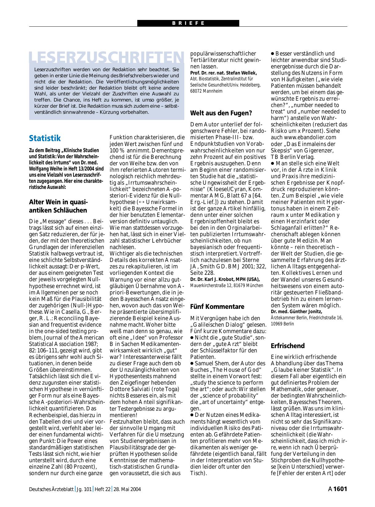 Vorschauseite 1: Statistik: Welt aus den Fugen?