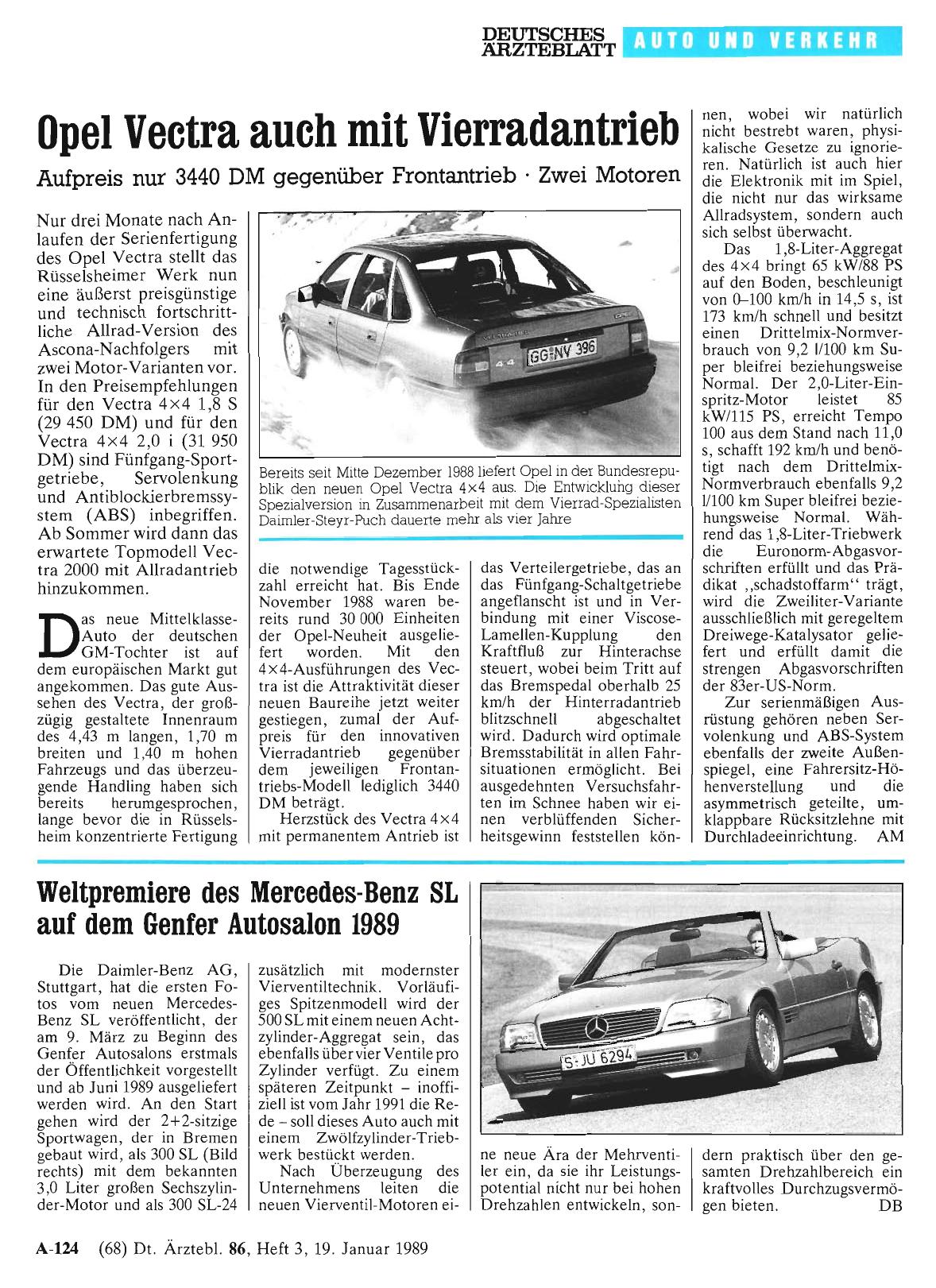 Vorschauseite 1: Opel Vectra auch mit Vierradantrieb