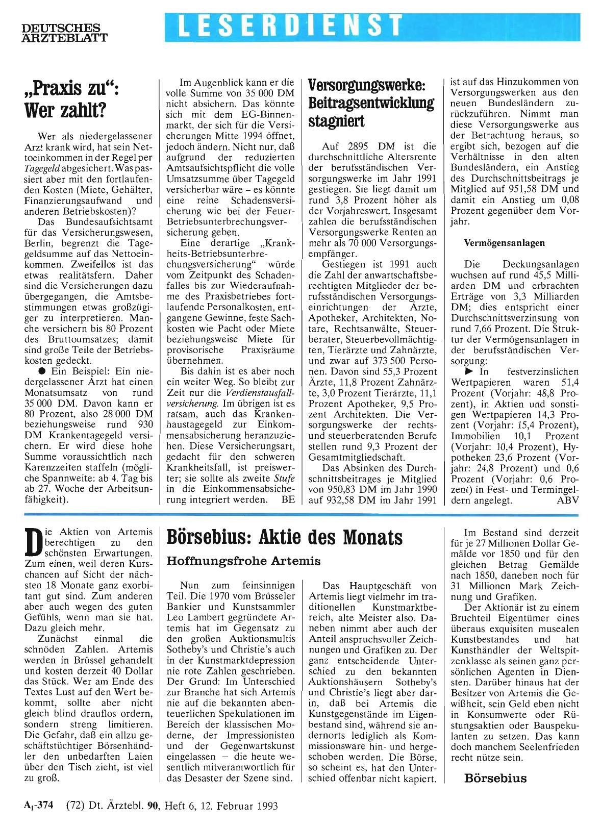 Vorschauseite 1: Versorgungswerke: Beitragsentwicklung stagniert