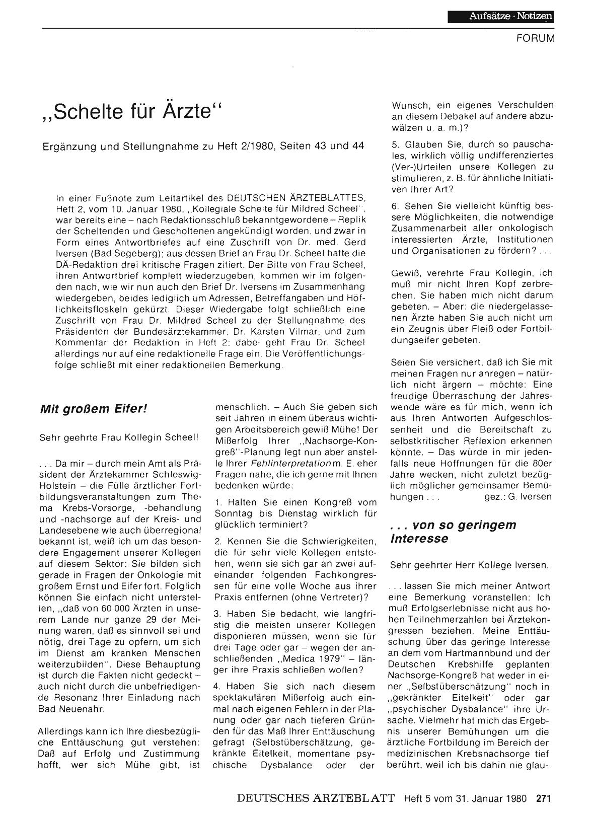 Vorschauseite 1: „Schelte für Ärzte”: Mit großem Eifer!