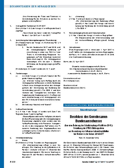 Vorschauseite 1: Beschluss des Gemeinsamen Bundesausschusses über eine Änderung der Schutzimpfungs-Richtlinie (SI-RL): Umsetzung der STIKO-Stellungnahme zur Anwendung von Influenza-Lebendimpfstoff…