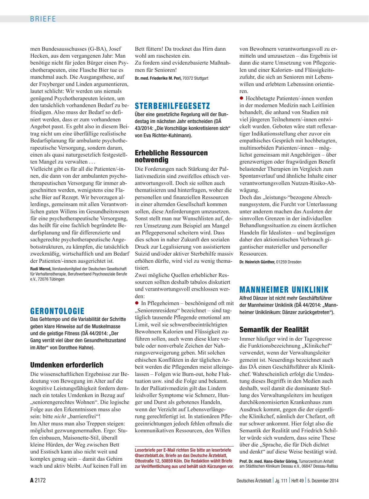 Vorschauseite 1: Gerontologie: Umdenken erforderlich