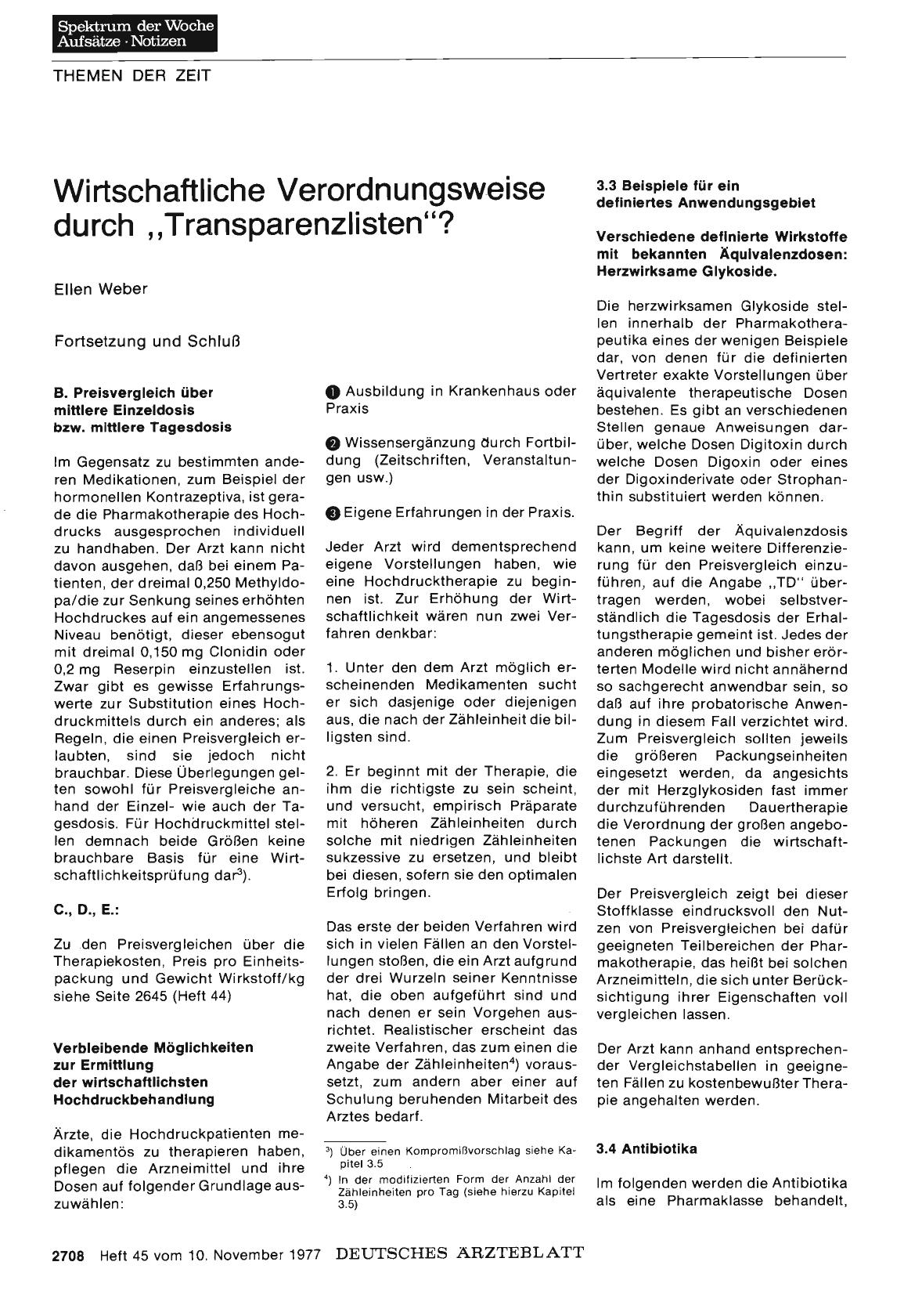 Vorschauseite 1: Wirtschaftliche Verordnungsweise durch „Transparentlisten“?