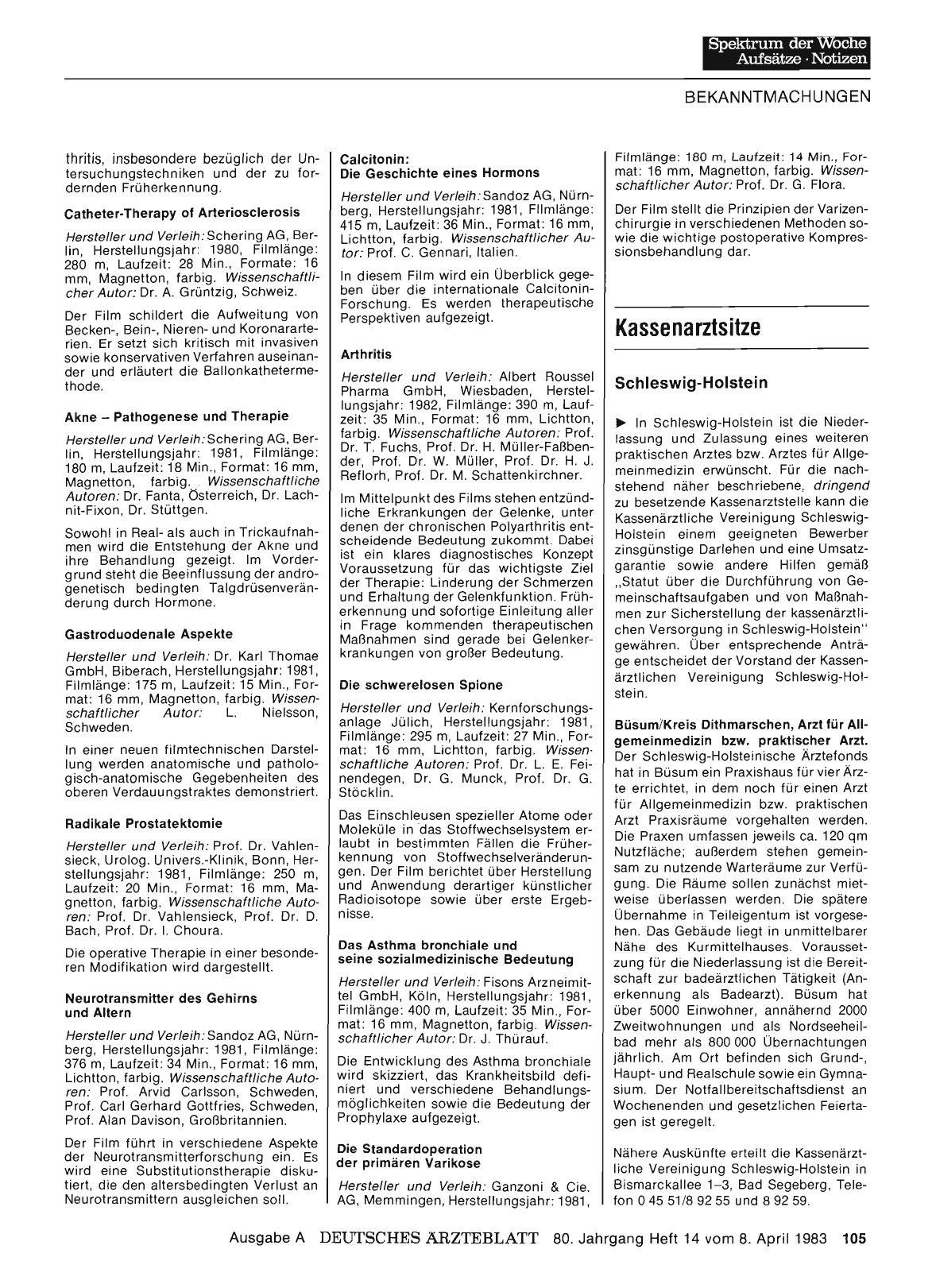 Vorschauseite 1: Kassenarztsitze
