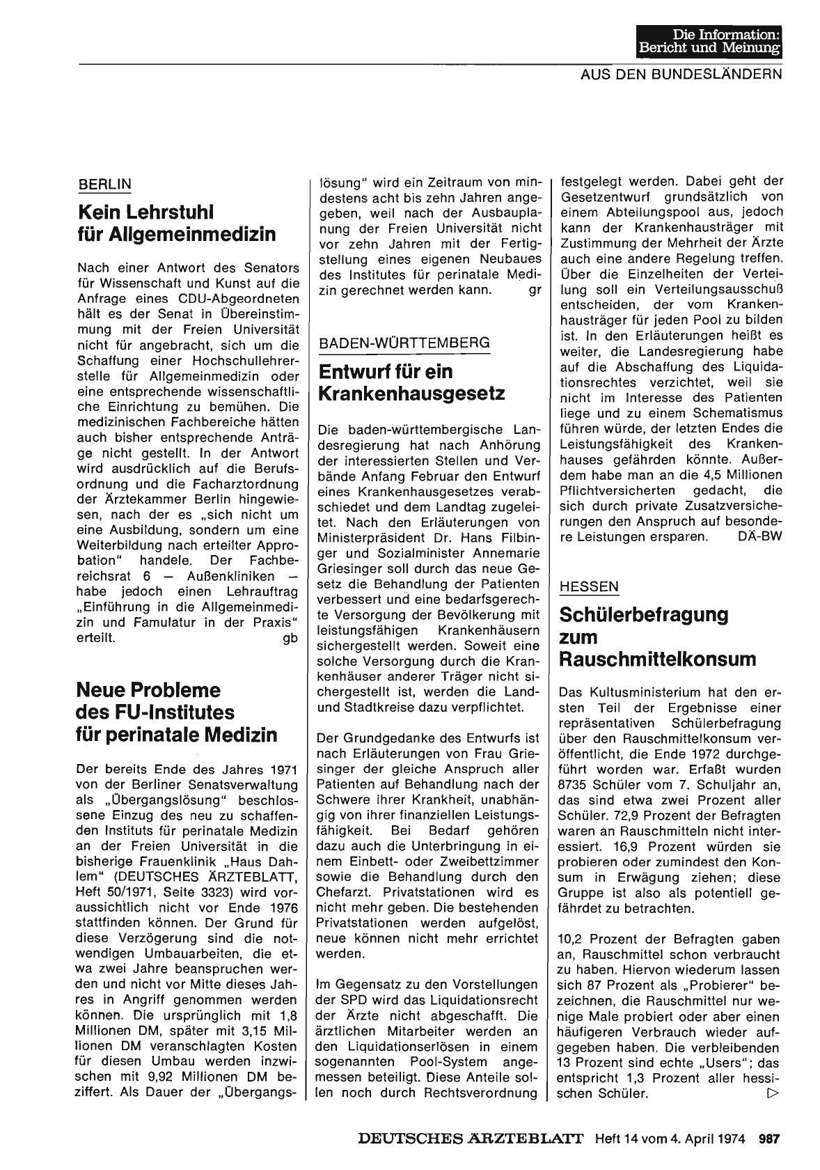 Vorschauseite 1: Hessen: Schülerbefragung zum Rauschmittelkonsum
