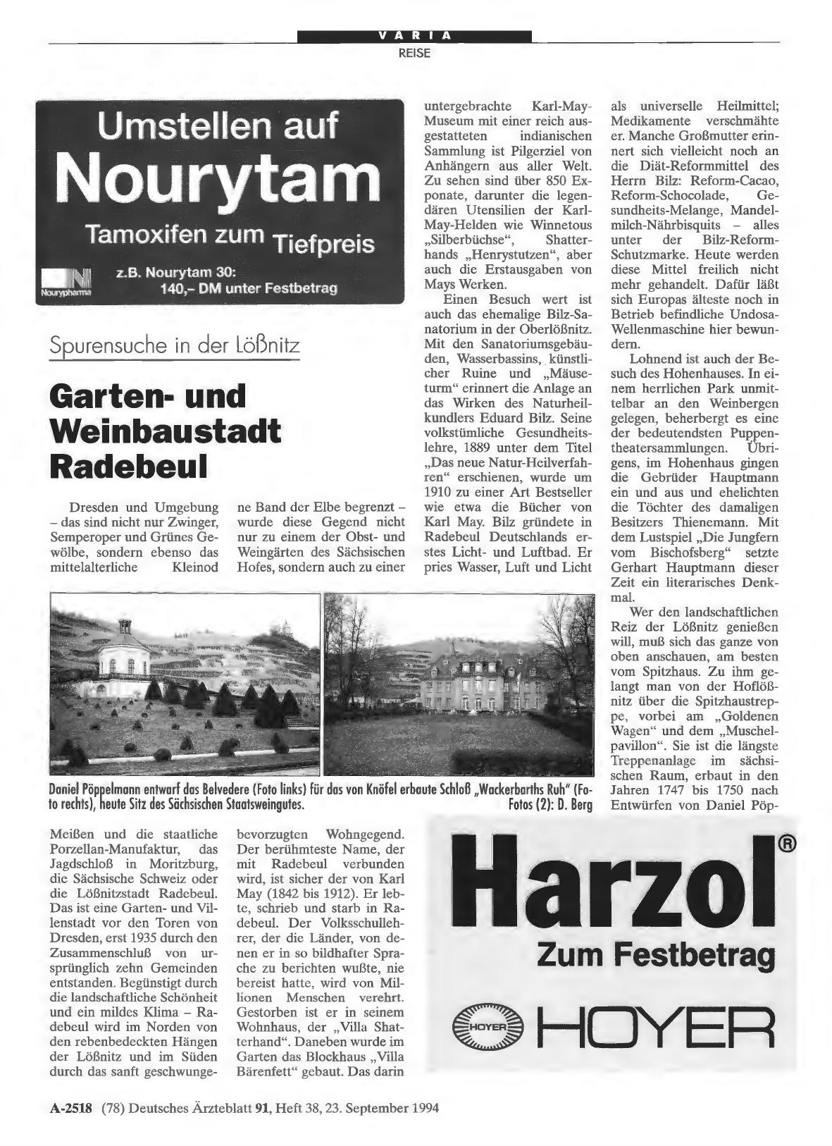 Vorschauseite 1: Spurensuche in der Lößnitz: Gartenund Weinbaustadt Radebeul