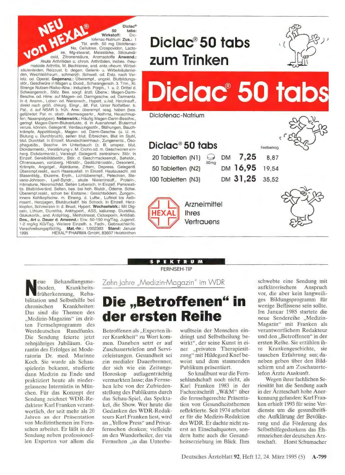 Vorschauseite 1: Zehn Jahre „Medizin-Magazin“ im WDR: Die „Betroffenen“ in der ersten Reihe
