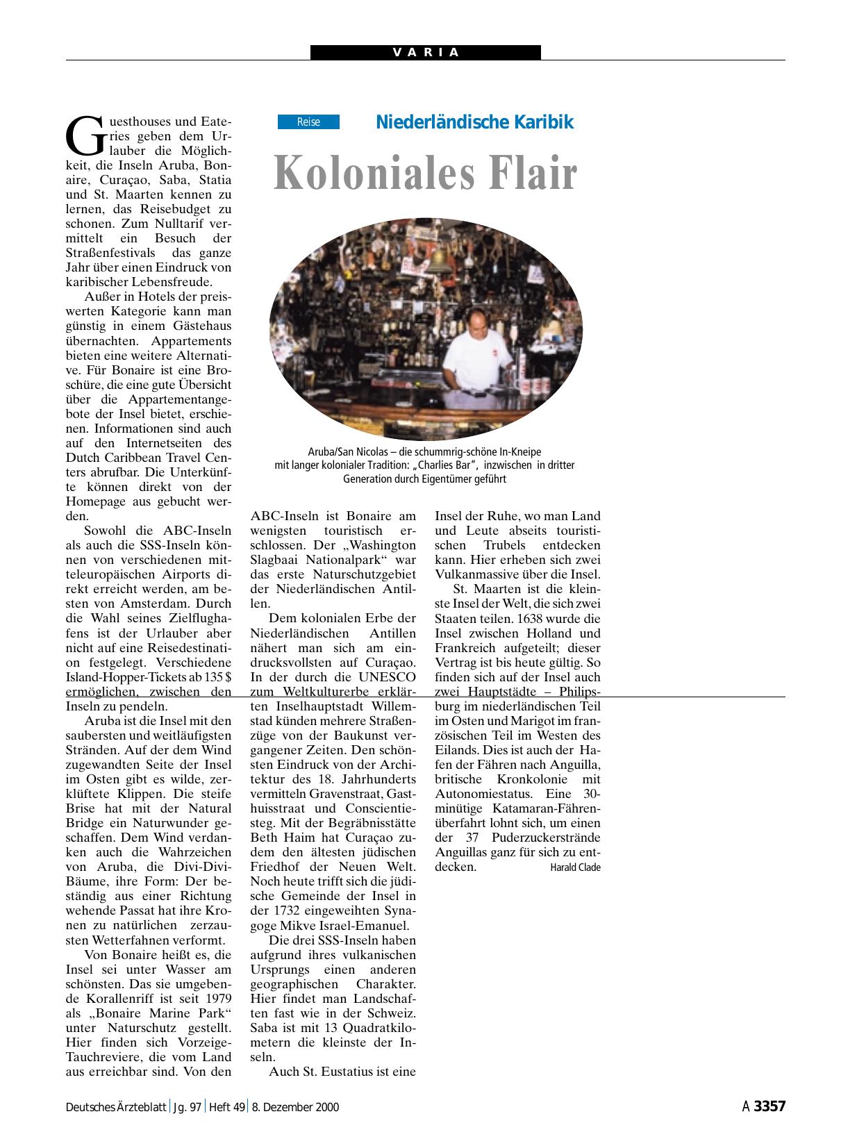 Vorschauseite 1: Niederländische Karibik: Koloniales Flair