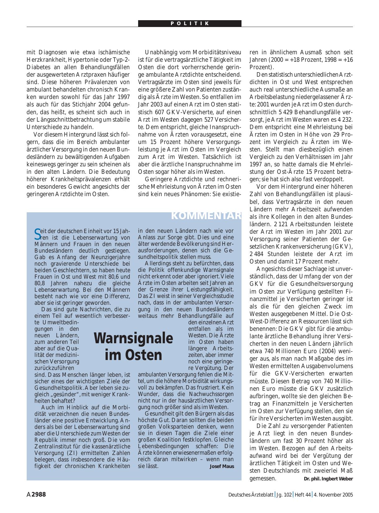 Vorschauseite 1: Warnsignale im Osten