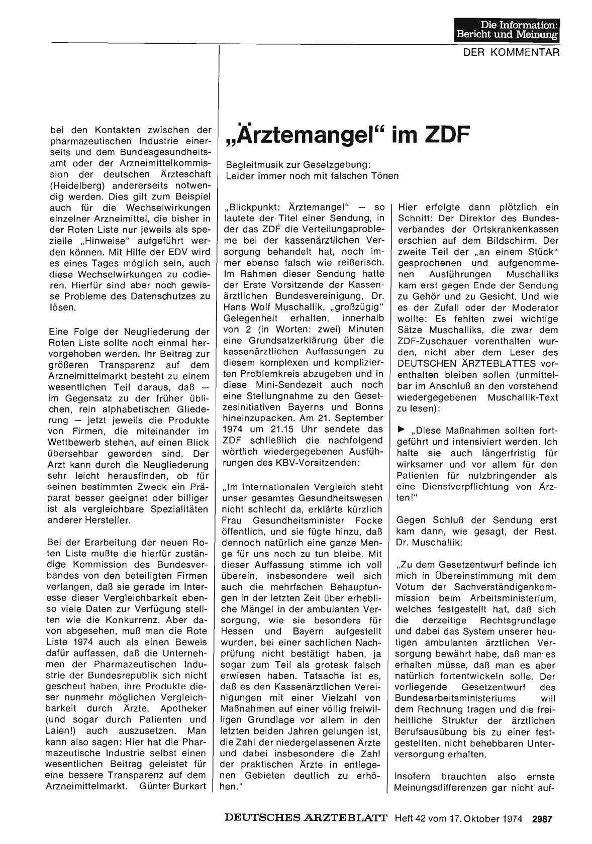Vorschauseite 1: „Ärztemangel„ im ZDF