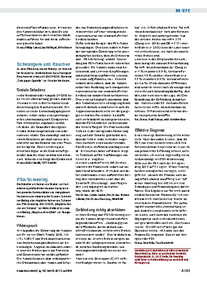 Vorschauseite 1: PSA-Screening: Gefährdung richtig abschätzen