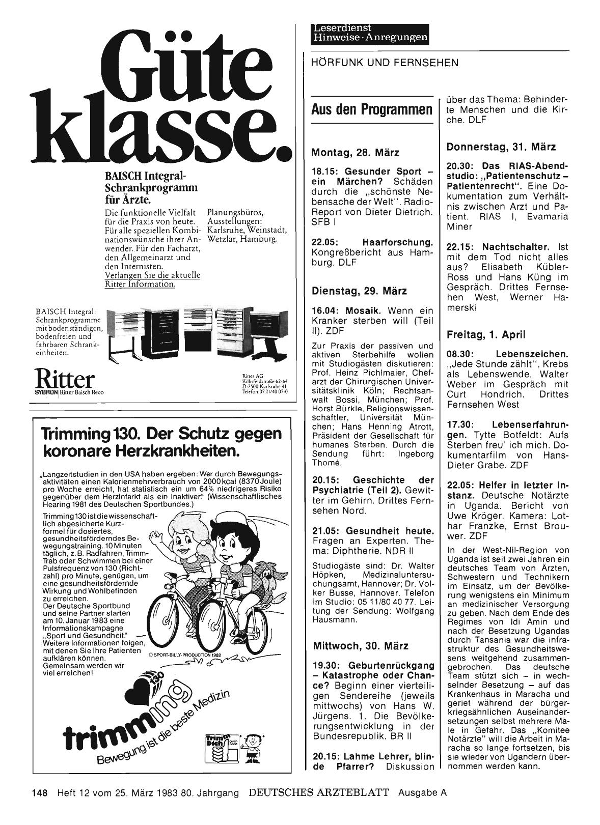 Vorschauseite 1: Aus den Programmen