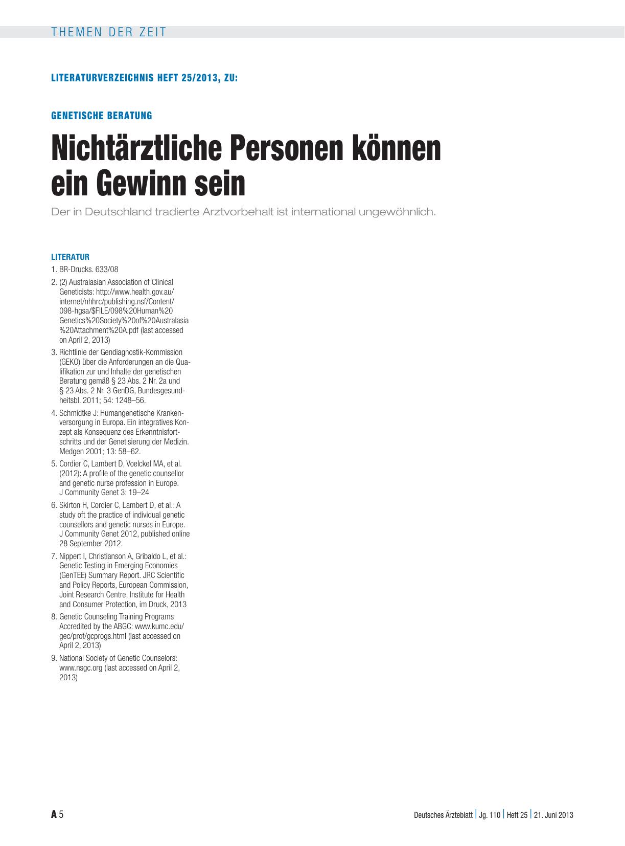 Vorschauseite 4: Genetische Beratung: Nichtärztliche Personen können ein Gewinn sein