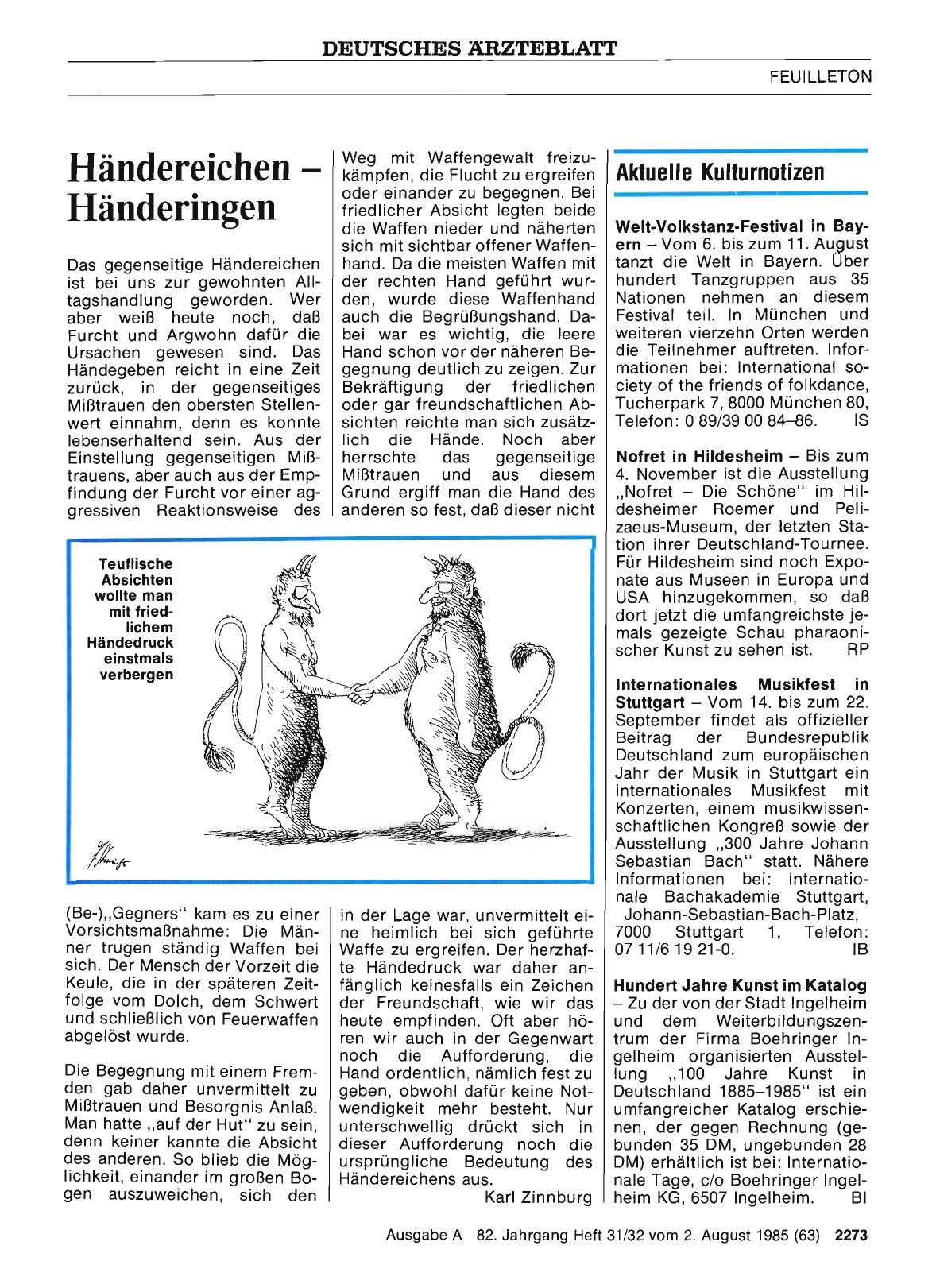 Vorschauseite 1: Aktuelle Kulturnotizen