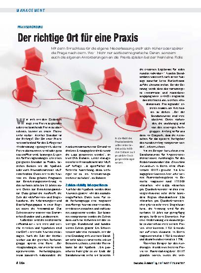 Vorschauseite 1: Praxisgründung: Der richtige Ort für eine Praxis