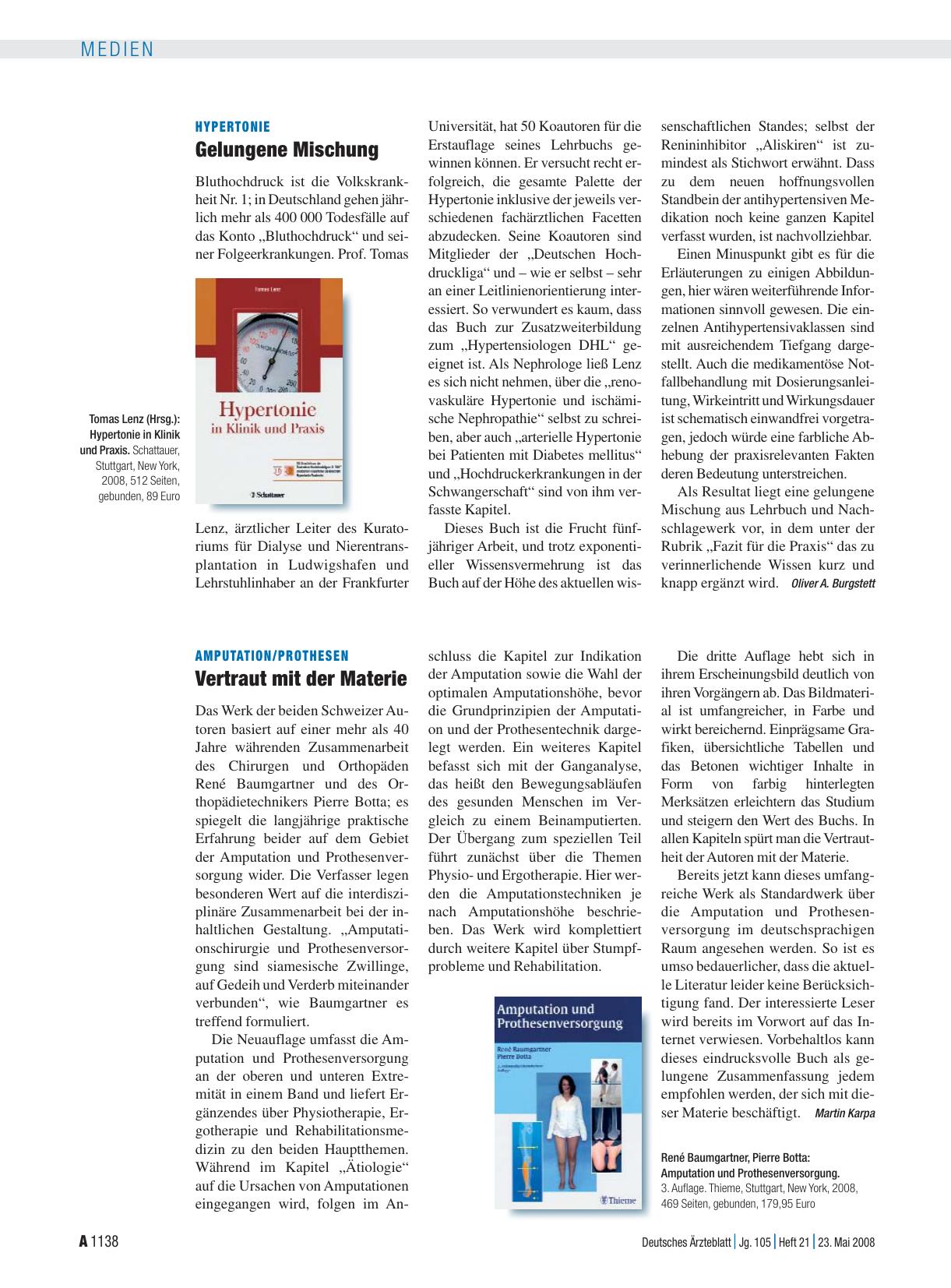 Vorschauseite 1: Amputation/Prothesen: Vertraut mit der Materie