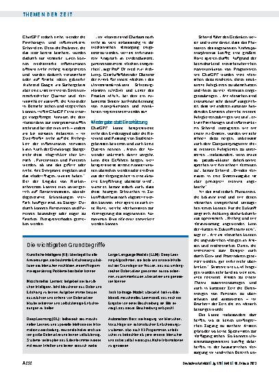 Vorschauseite 3: ChatGPT: Noch kein Allheilmittel