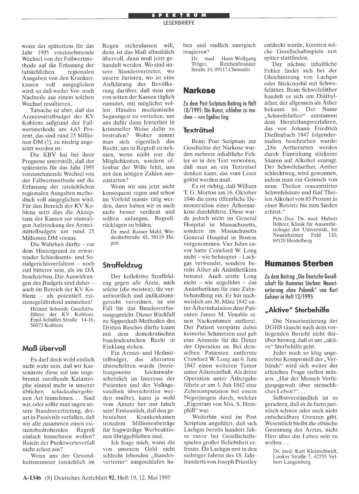 Vorschauseite 1: Narkose: Texträtsel