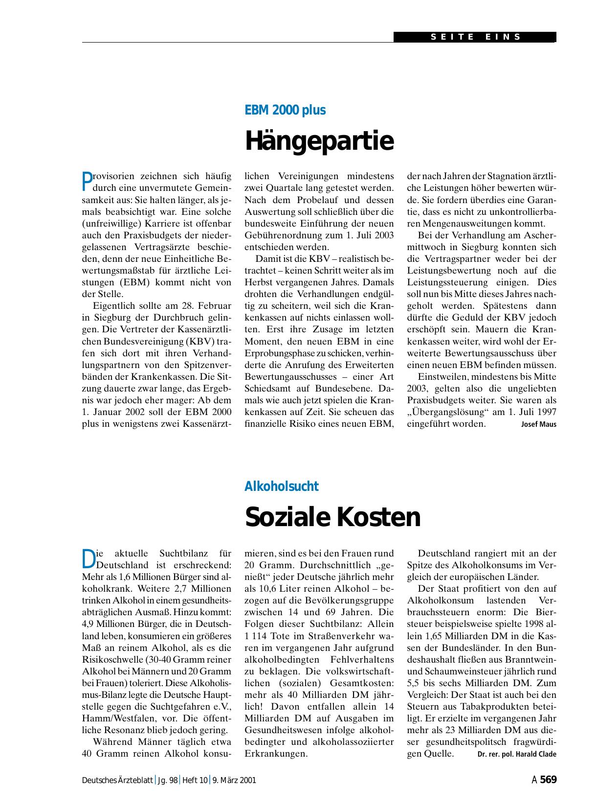 Vorschauseite 1: Alkoholsucht: Soziale Kosten
