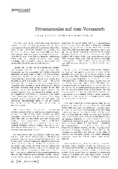 Vorschauseite 1: Privatsammler auf dem Vormarsch