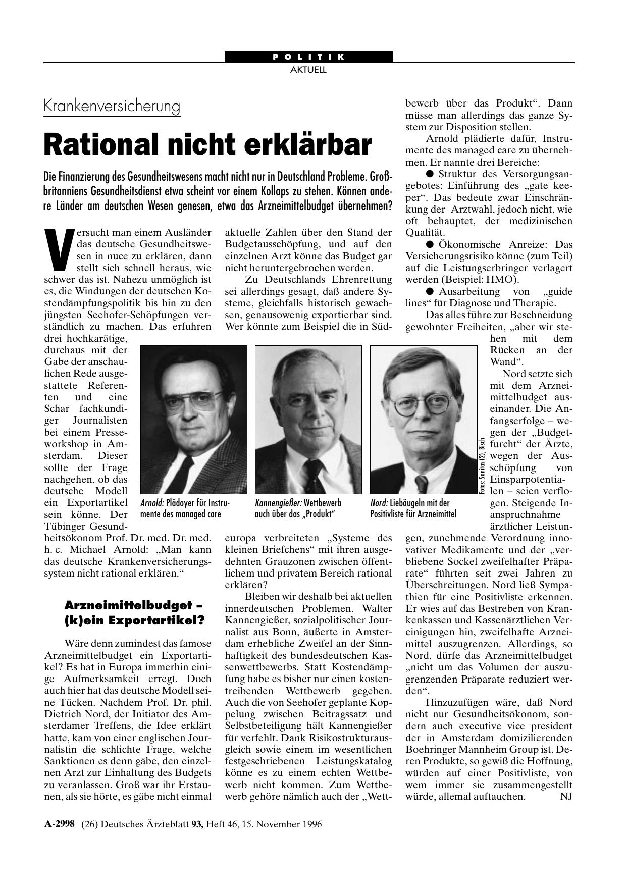 Vorschauseite 1: Krankenversicherung: Rational nicht erklärbar