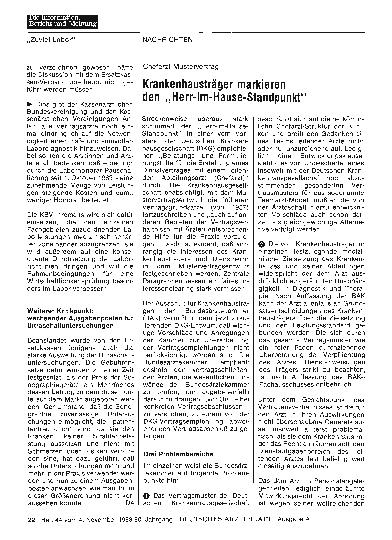 Vorschauseite 1: Chefarzt-Mustervertrag: Krankenhausträger markieren den „Herr-im-Hause-Standpunkt“
