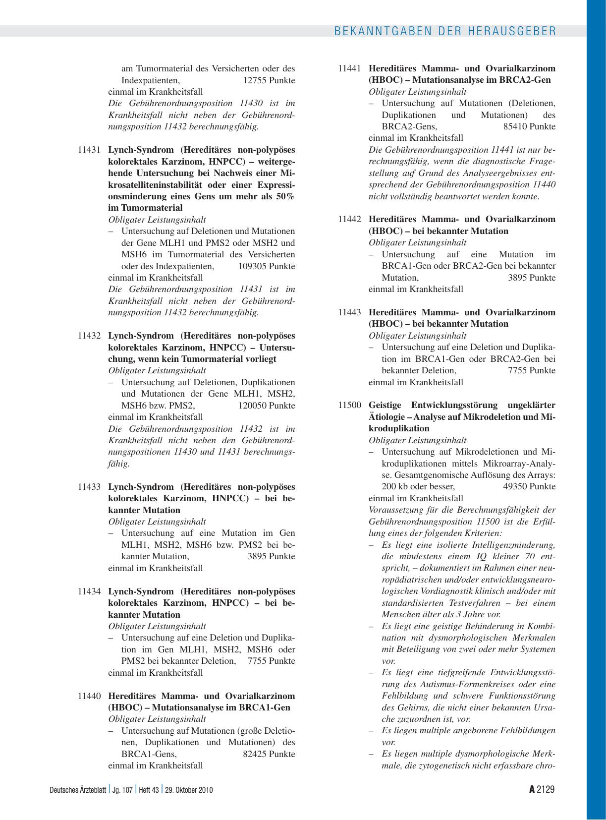 Vorschauseite 4: Beschluss des Bewertungsausschusses nach § 87 Abs. 1 Satz 1 SGB V zu Änderungen des Einheitlichen Bewertungsmaßstabes (EBM) in seiner 235. Sitzung am 24. September 2010
