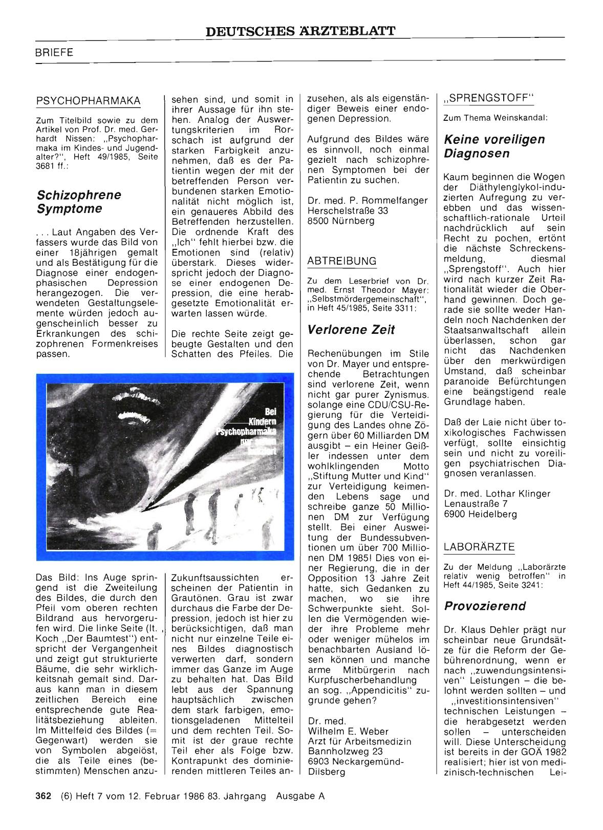 Vorschauseite 1: „SPRENGSTOFF“: Keine voreiligen Diagnosen