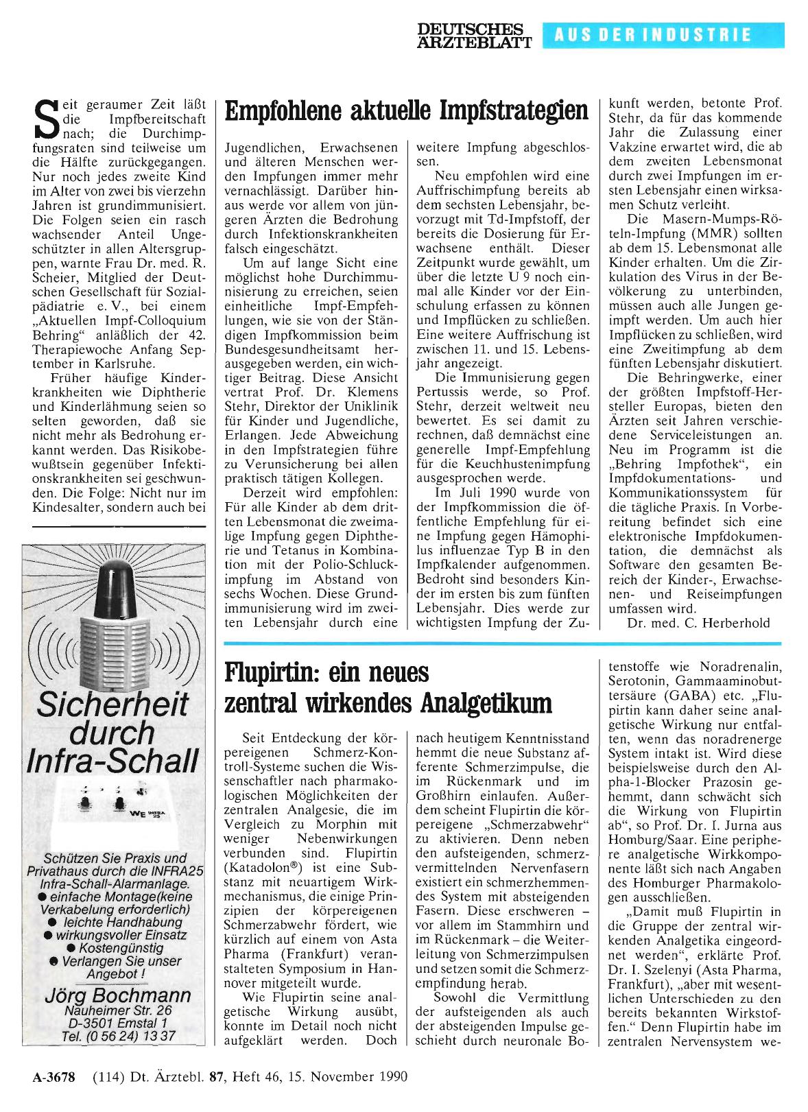 Vorschauseite 1: Flupirtin: ein neues zentral wirkendes Analgetikum