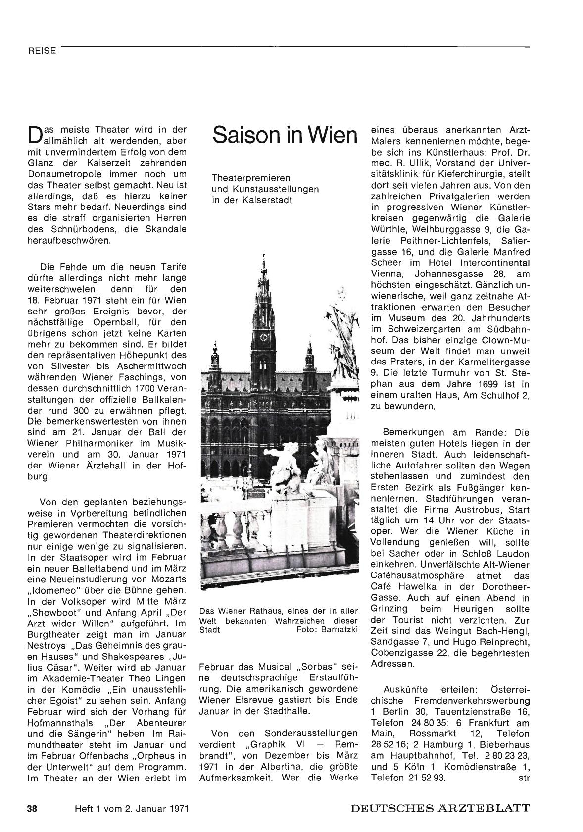 Vorschauseite 1: Saison in Wien