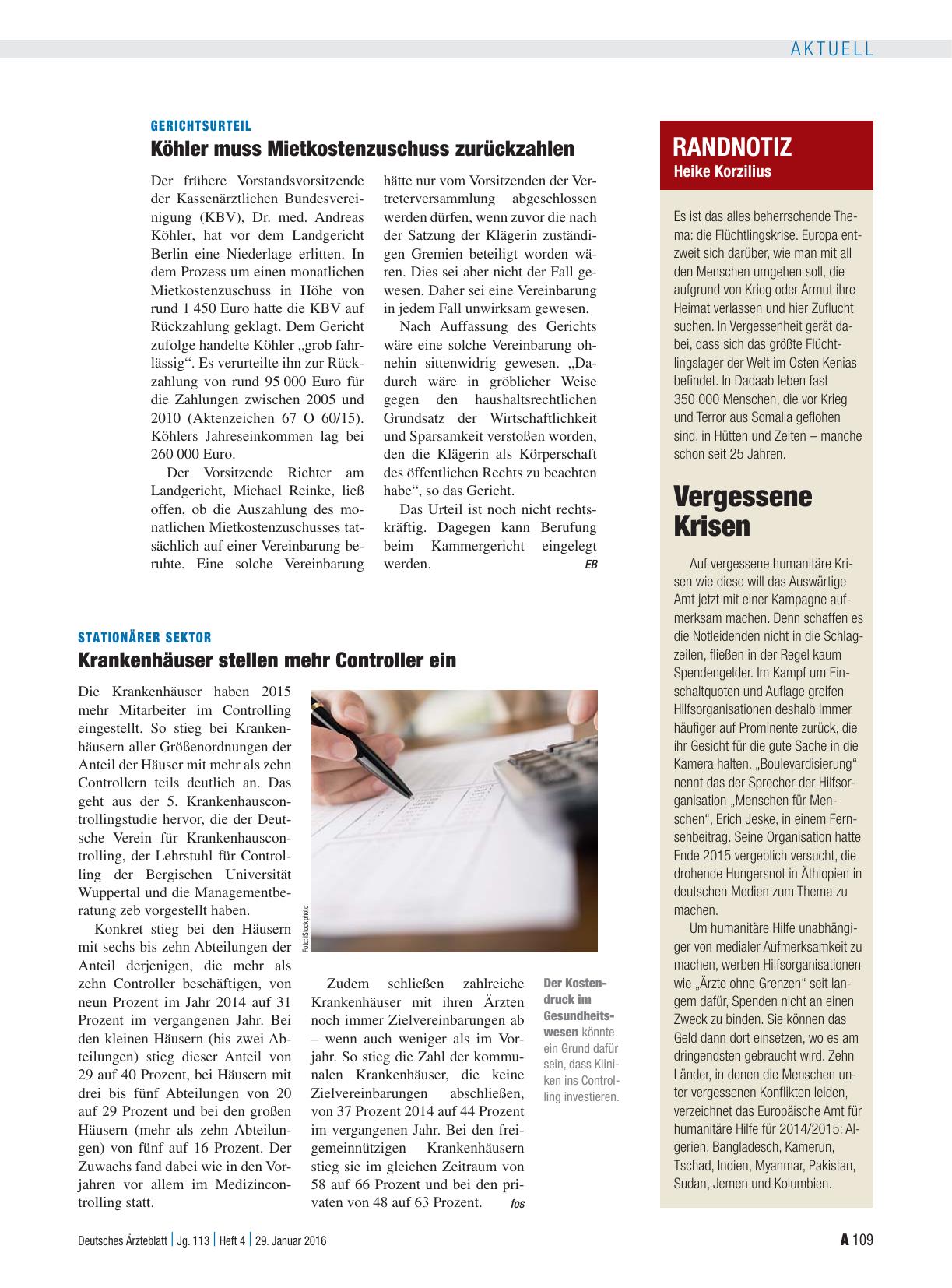 Vorschauseite 1: Randnotiz: Vergessene Krisen