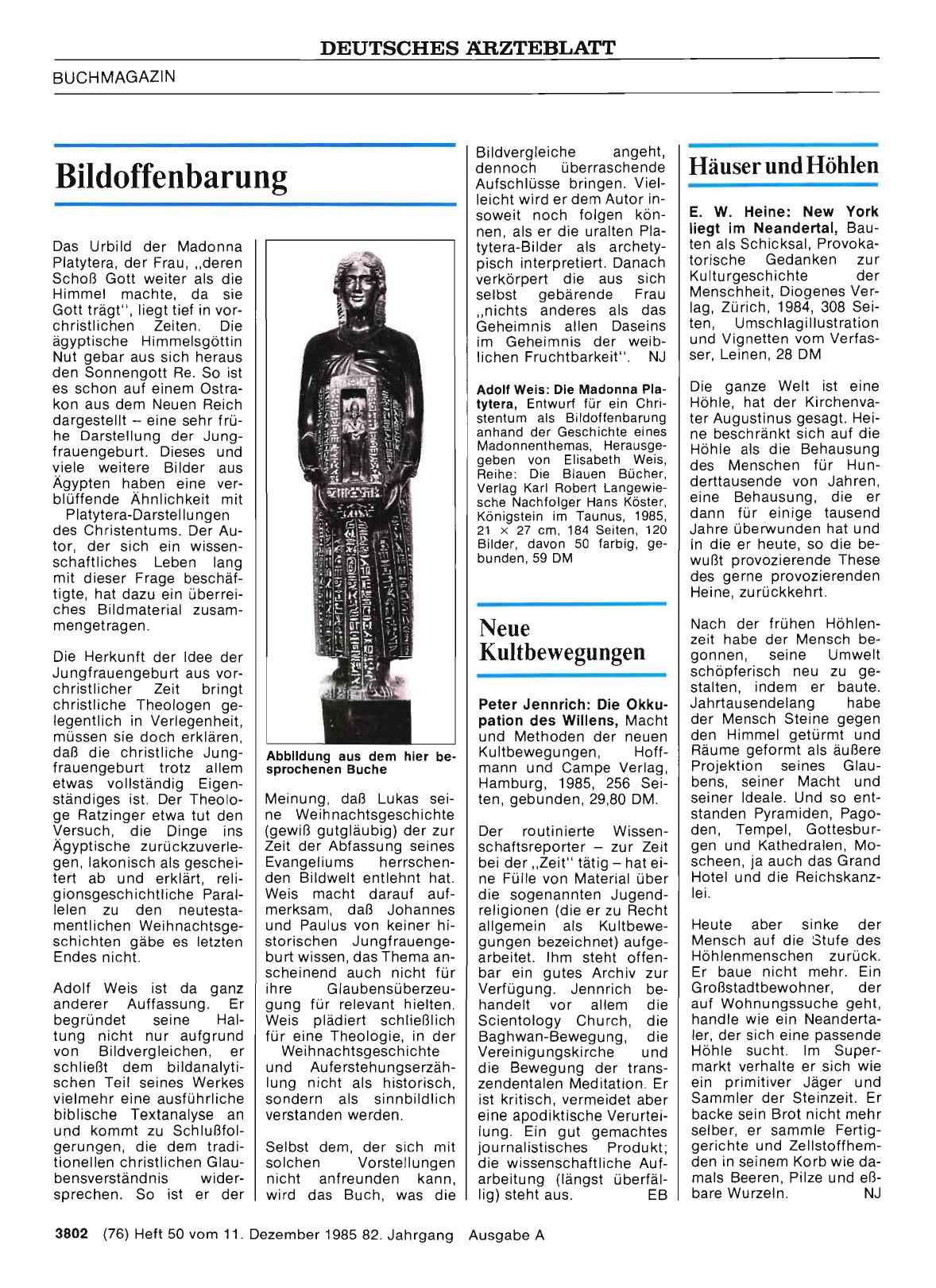 Vorschauseite 1: Häuser und Höhlen: E. W. Heine: New York liegt im Neandertal