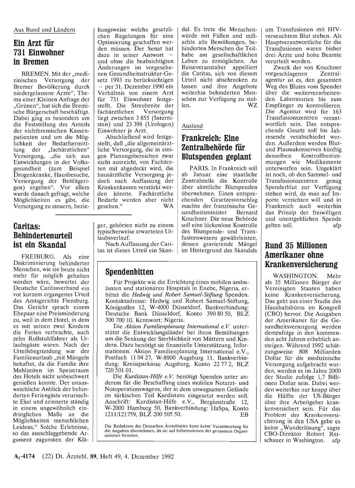 Vorschauseite 1: Caritas: Behindertenurteil ist ein Skandal