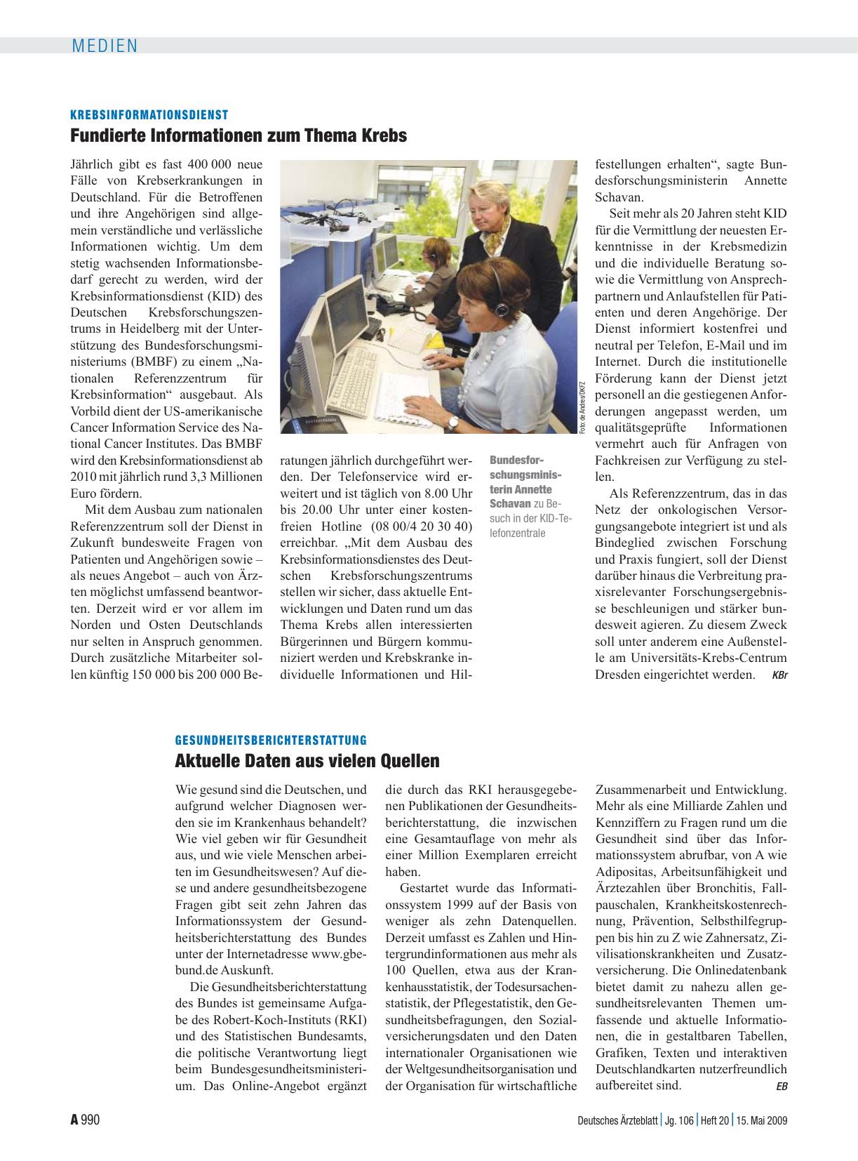 Vorschauseite 1: Krebsinformationsdienst: Fundierte Informationen zum Thema Krebs